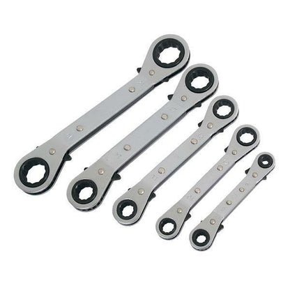 5 Piece Offset Ratchet Ring Spanner Set