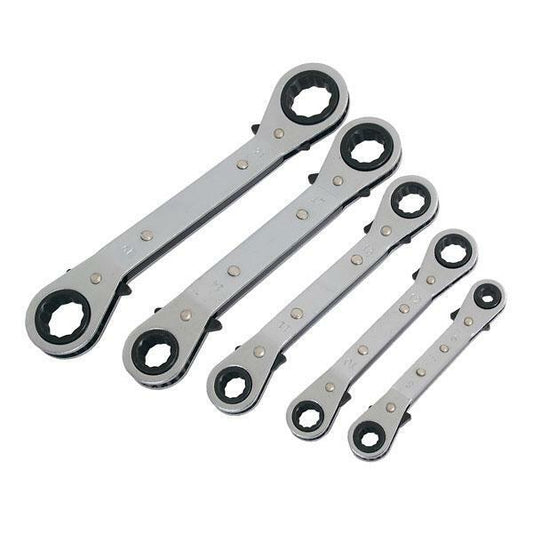 5 Piece Offset Ratchet Ring Spanner Set