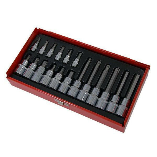 18 Piece Hex, Allen Key, Star and Spline Socket Bit Set