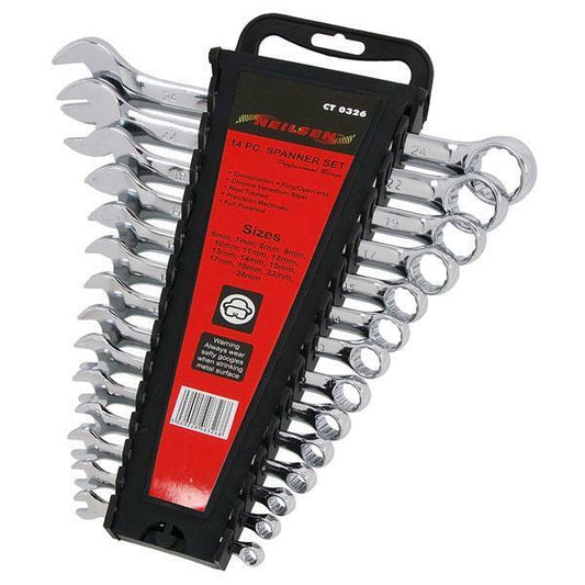 14 Piece Spanner Set Combination 6 mm - 24 mm