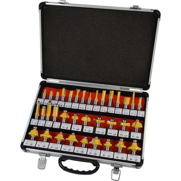 Router Bit Set - 35 Piece 1/2 Shank - Aluminium Case