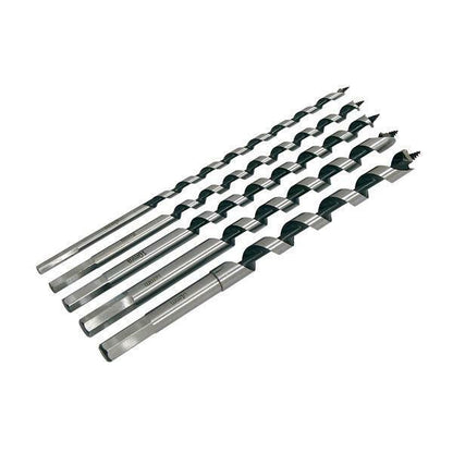 5 Piece Auger Bit Set Wood Drill Bits Long Hex Shanks