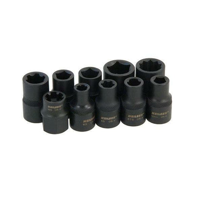 10pc 1/2" Dr. Specialist Automotive Impact Socket Set