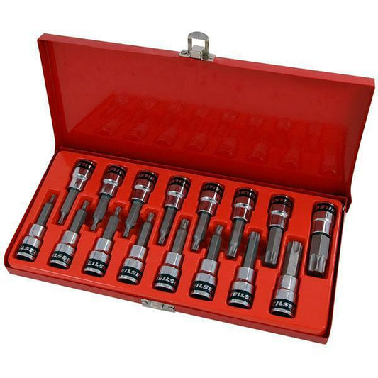 16 Piece Star Bit Socket Set 1/2 Inch Drive