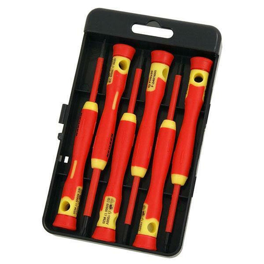 Screwdriver Set - 6 piece Precision VDE Flat and Pozi