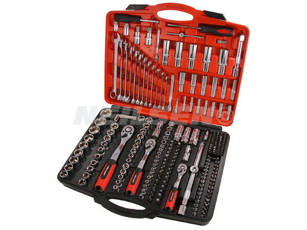 219pc Socket Set Ratchet Handle Wrench Tool Spanners 1/4" 3/8" 1/2" Dr