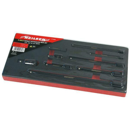 9 Pc 1/4 3/8 & 1/2 Dr. Impact Extension Bar Set