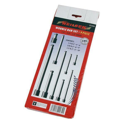 Extension Bars - 9 Piece Set 1/4 inch 3/8 1/2 Drive