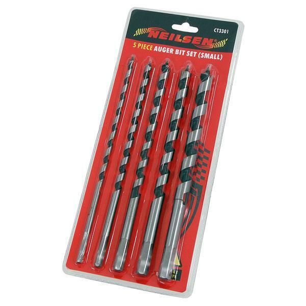 5 Piece Auger Bit Set Wood Drill Bits Long Hex Shanks