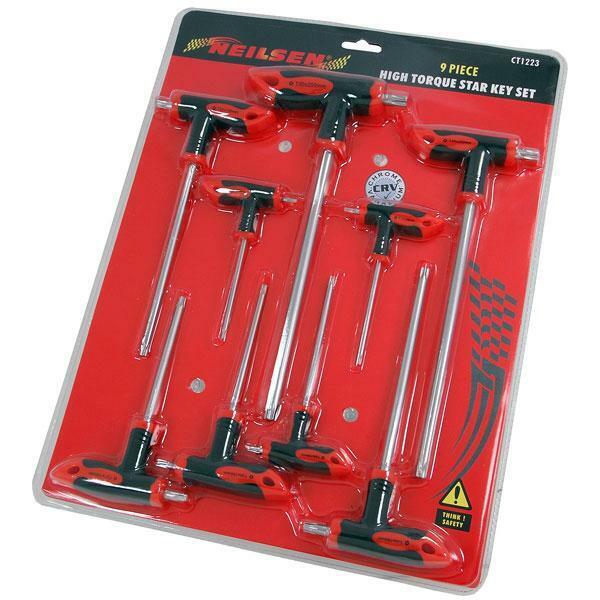 9pc Long Torx / Star Key Screwdriver Set High Torque