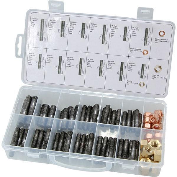 100pc Manifold Stud & Nut Kit - M8, M10