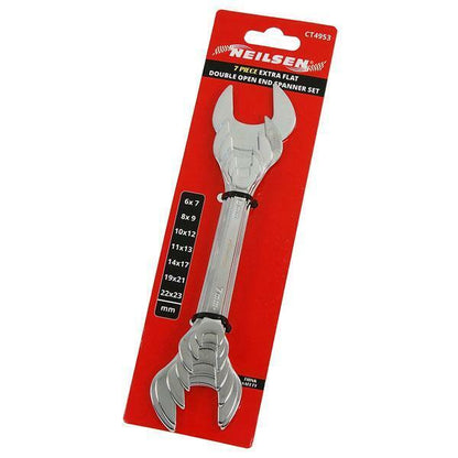 7PC EXTRA FLAT SPANNER SET OPEN END EXTRA THIN