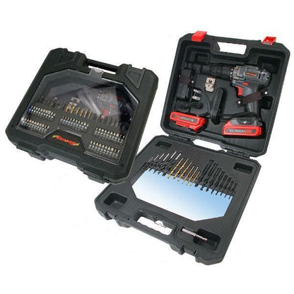 Cordless Drill Set. 18V. 2 Batteries, 71 pc accessories