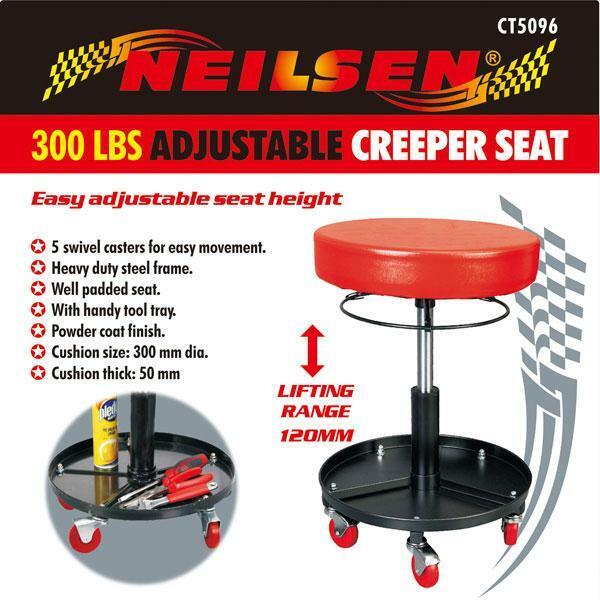 Creeper Seat - Round. Adjustable, Heavy Duty, Padded.