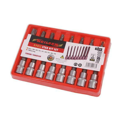 Star Bit Set - 8 piece 1/2 drive Extra Long