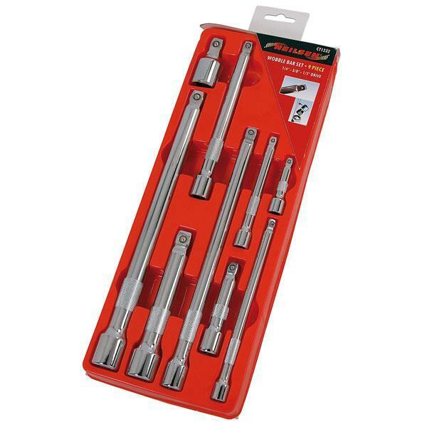 Extension Bars - 9 Piece Set 1/4 inch 3/8 1/2 Drive