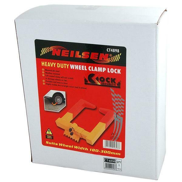 Heavy Duty Wheel Clamp Lock - Portable Easy Use