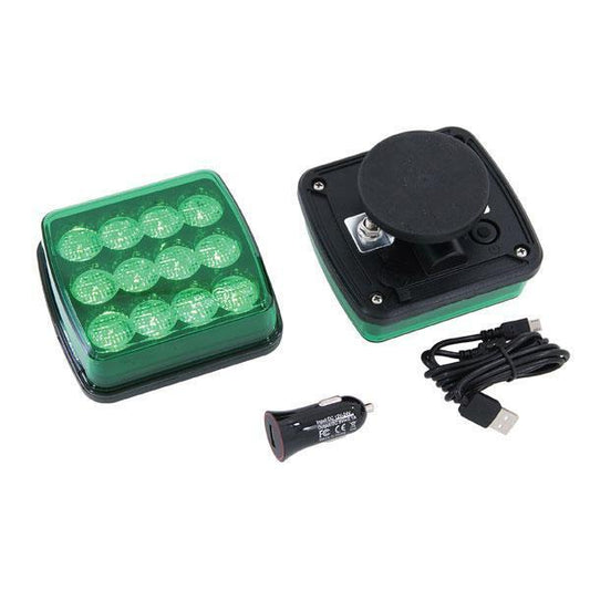 Magnetic Rechargeable Warning Light - Green