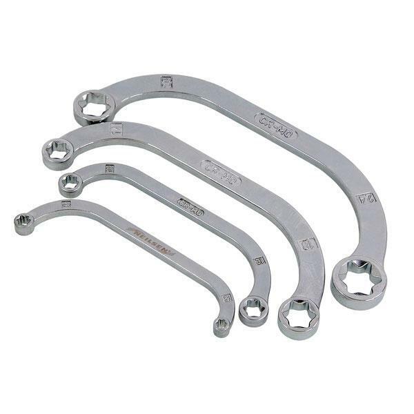 E-Star C-Shaped Obstruction Wrench Set Metric E6-E24 4pc