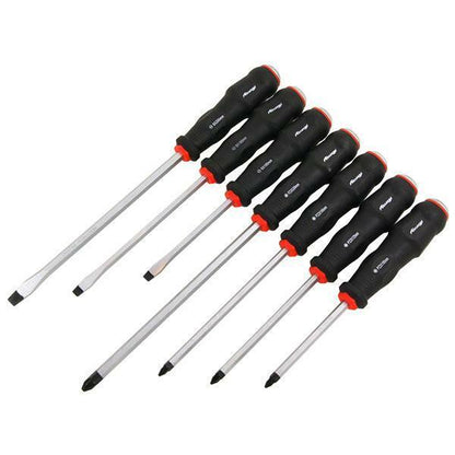 7pc Pound Thru Screwdriver Set, Magnetic Tip, Pozi & Slotted