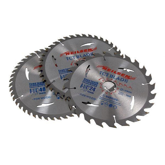 Tct Circular Saw Blade 210mm 3pcs Set ]24-40-48 Teeth]