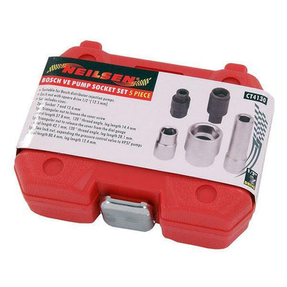 Bosch Ve Distributor Injector Pump Socket Set 5pc