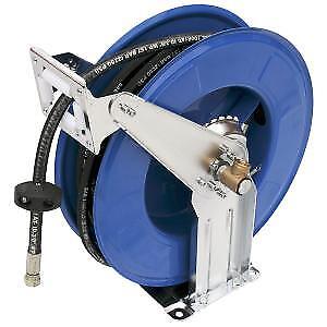 50ft 3/8" High Pressure Hydraulic Oil Hose Reel Lines Grease