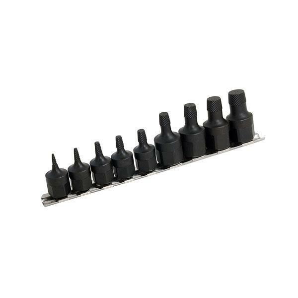 9pc Multi-Spline Extractor Set Stud Screw 1/2" 3/8" 2 - 14mm