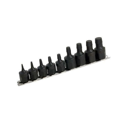 9pc Multi-Spline Extractor Set Stud Screw 1/2" 3/8" 2 - 14mm