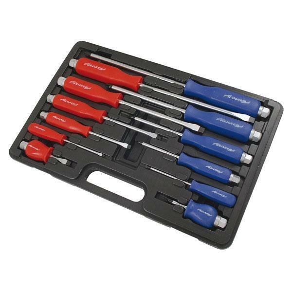 12 Piece Heavy Duty Screwdriver Set Flat and Pozi