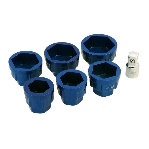 Oil Filter Low Profile Cup Socket Set 7pc 1/2 & 3/8" dr