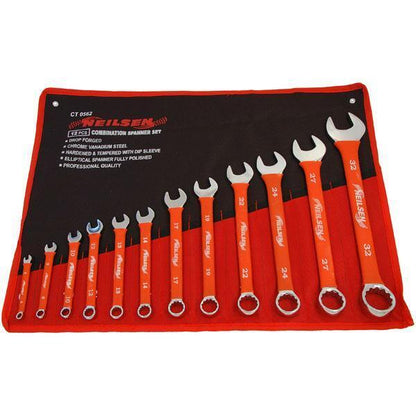 Combination Spanner Set - 12 Pc - Soft Grip - Metric