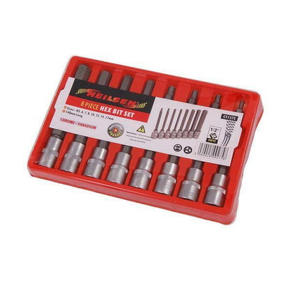 Hex Bit Set - 8 piece 1/2 drive Extra Long