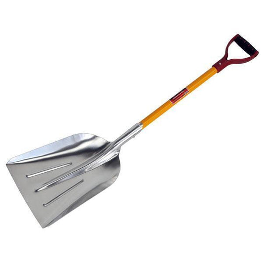 Aluminium Scoop Shovel w/ Fibreglass handle & D Type Grip