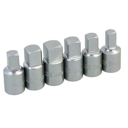 6pc 3/8" Dr. Oil Drain Plug Key Set