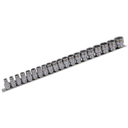 20pc 3/8 inch Drive Xi-on Socket Set On Rail