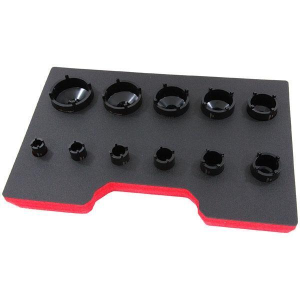 11pc Special Socket Set For Grooved Nuts, 22-75mm