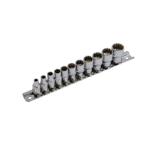 11pc 1/4" Drive Multi-Fit Socket Set - Sizes 4mm - 14mm