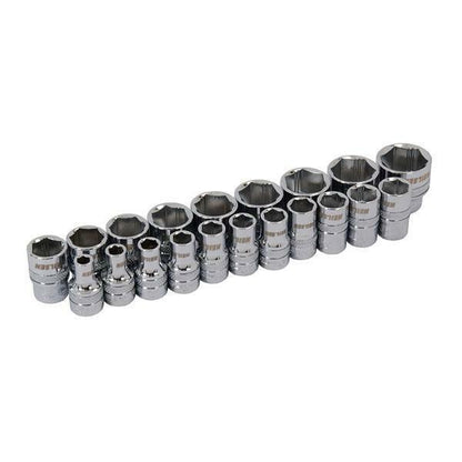 20pc 3/8 inch Drive Xi-on Socket Set On Rail