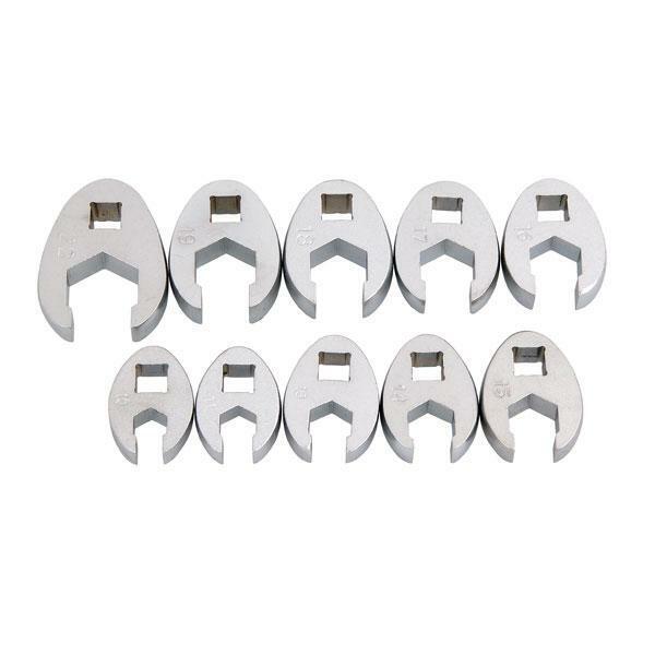 Crows Foot Wrench Set 10 Piece 3/8 Drive