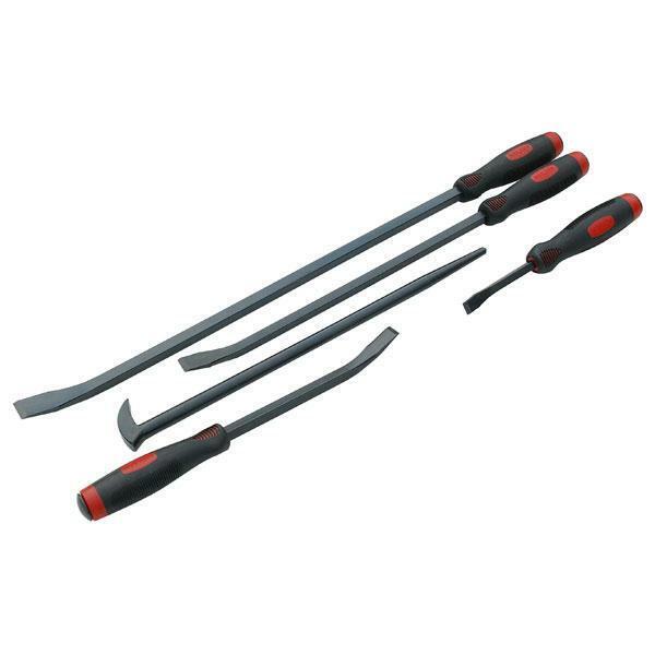5 Piece Pry Bar Crow Bar Set Rolling Head Bar