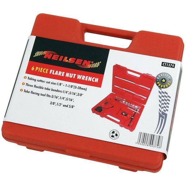 Flare Nut Wrench - 6 piece pipe tube flaring tool kit