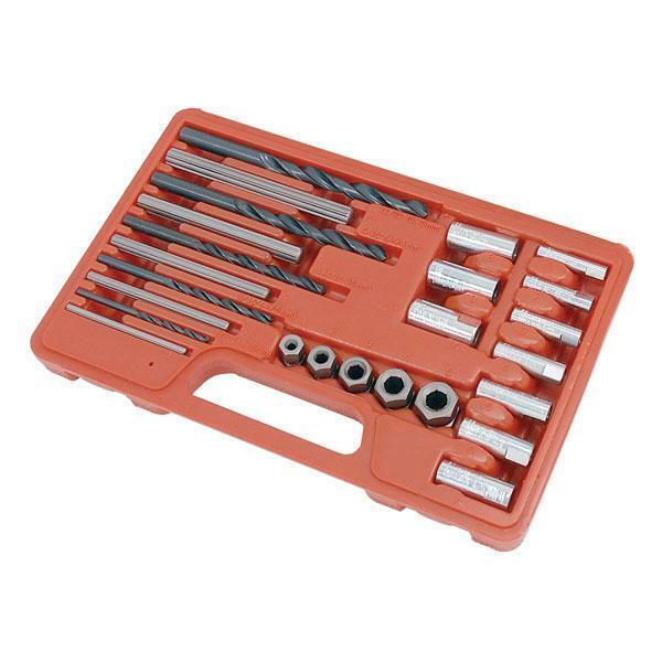 25 Piece Screw Spline Extractor Set Blow Mould Case