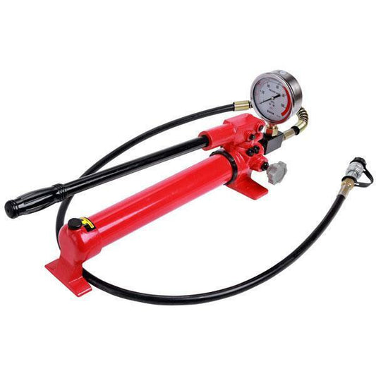 Hand Operated Hydraulic Pump With Gauge