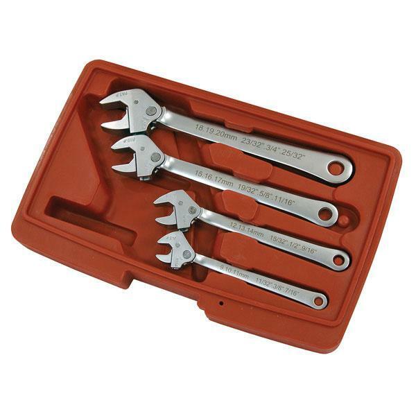 4 Piece Clamp Ratchet Wrench Set