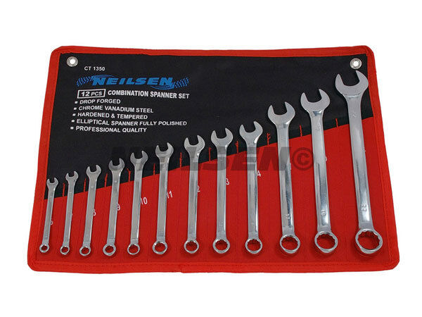 12pc Combination Spanner Set 6mm to 22mm in Wallet