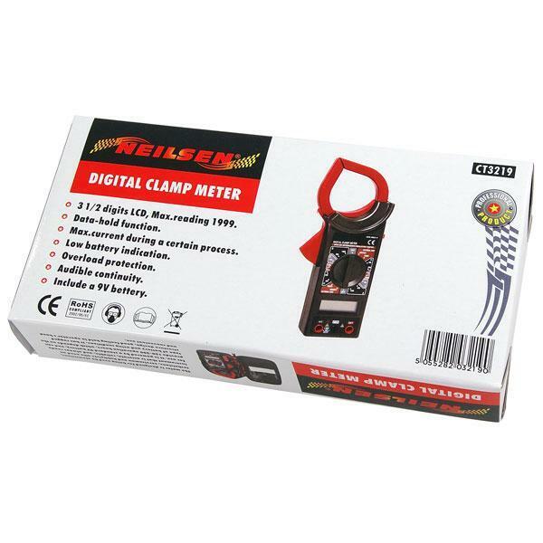 Digital Clamp Meter AC & DC, Resistance & Tester Indicator, Inc Battery