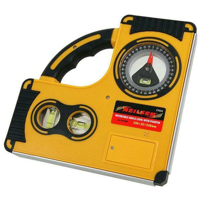 Reversible Angle Level with Pointer, Backlit LED