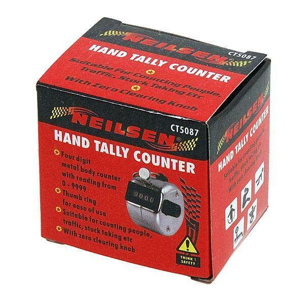 4 Digit Hand Held Mechanical Tally Counter + Thumb Ring