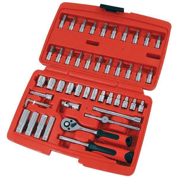 48pcs 1/4" Drive Socket Set inc Ratchet, Wrenches etc